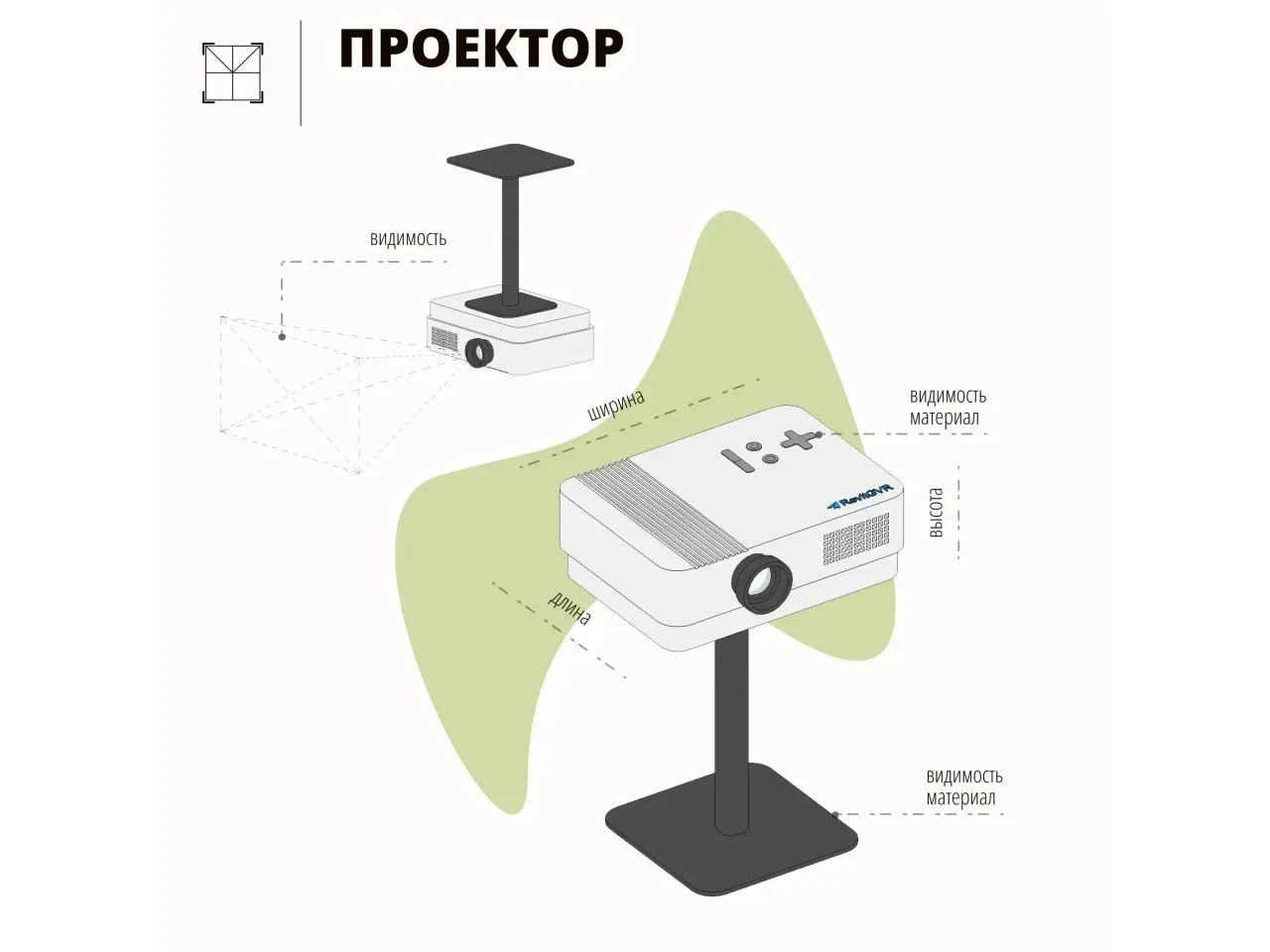 Проектор v1.0 — 3D модель для Revit, категория «Техника»
